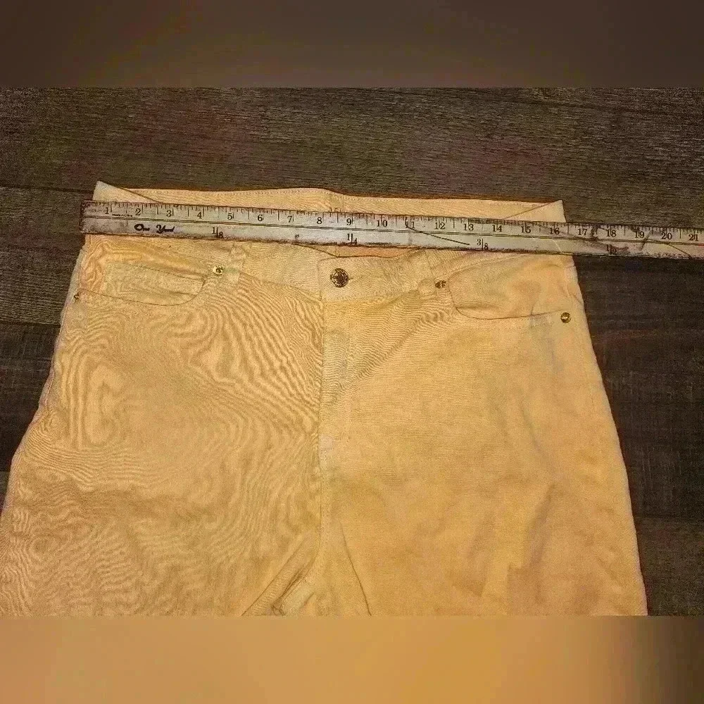 Michael Kors Izzy Cropped Skinny Womens Denim Jeans 14 Mid Rise Peach Orange